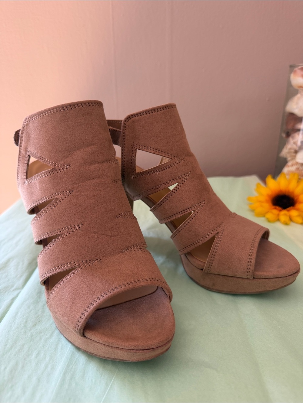 Platform heeled sandals